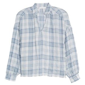 Textured Plaid Top 💙